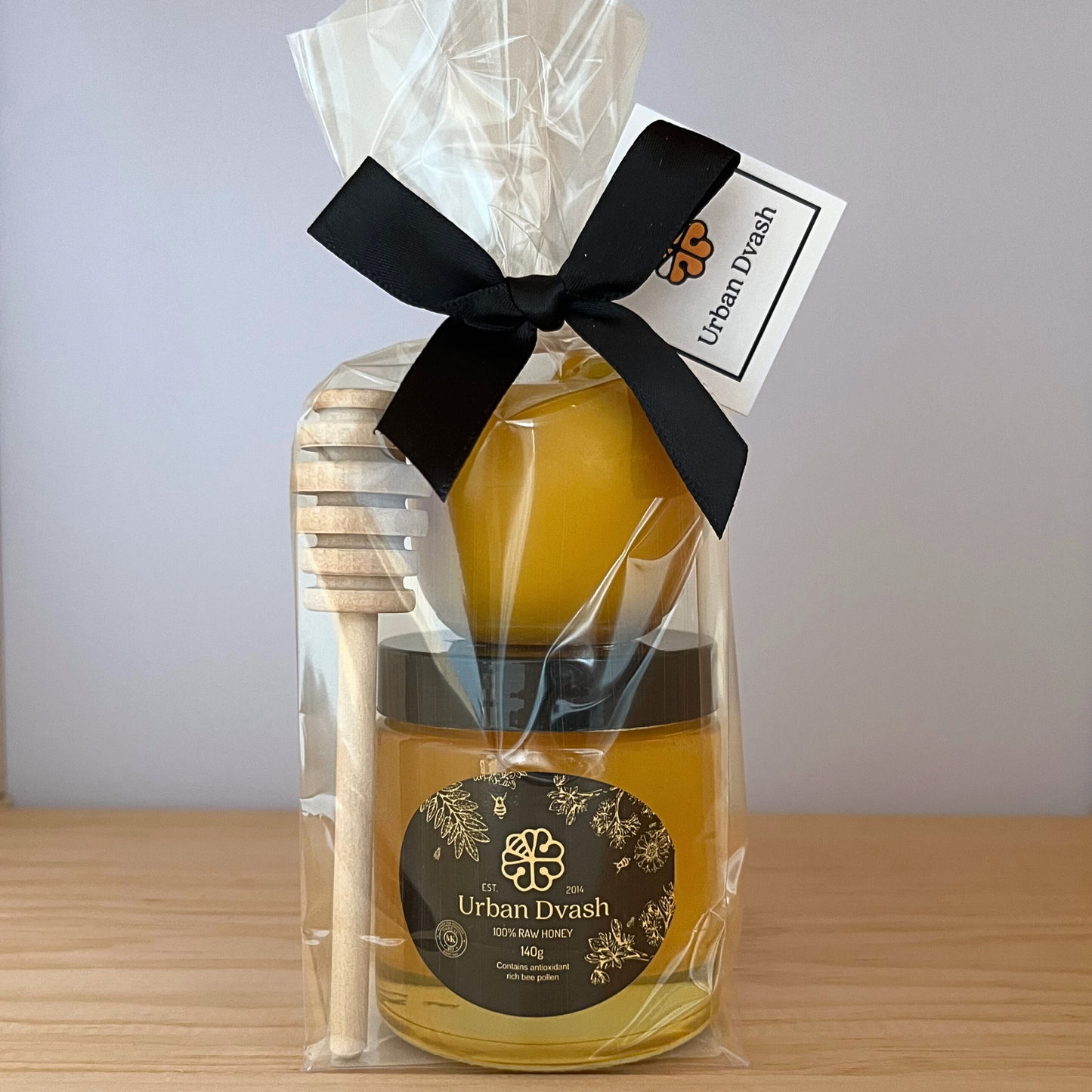 Paquet cadeau de bougie en forme de pomme - 100% cire d'abeille